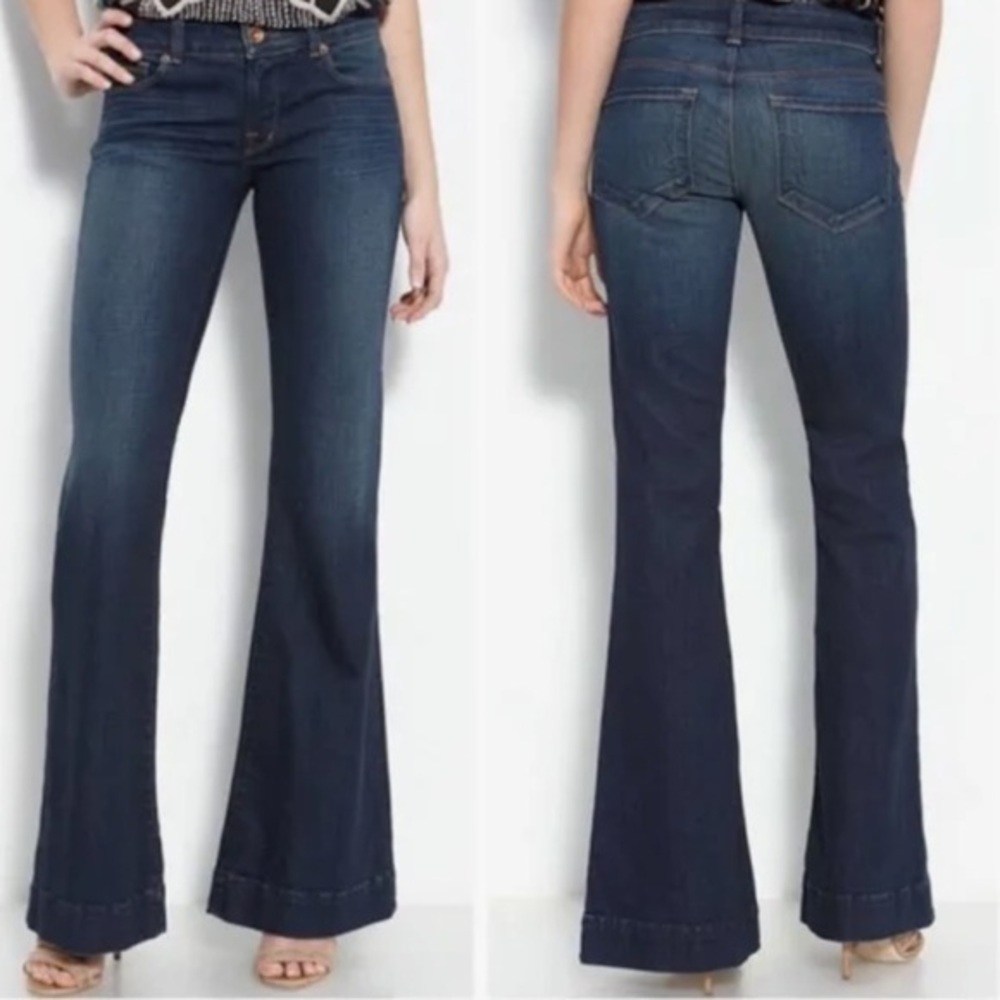 J Brand Lovestory Dark Blue Flare Bootcut Women's Jeans size 25